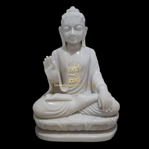 Simple White Buddha Statue