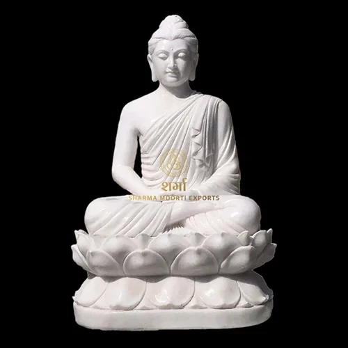 White Marble Buddha Statue of 6 Feet