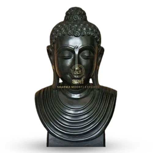 Black Buddha Face Statue