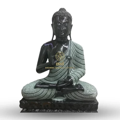 Black Marble Buddha Sculpture of 5Feet