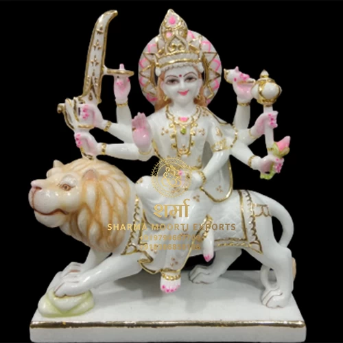 Marble Durga Maa Statue Of 1Feet