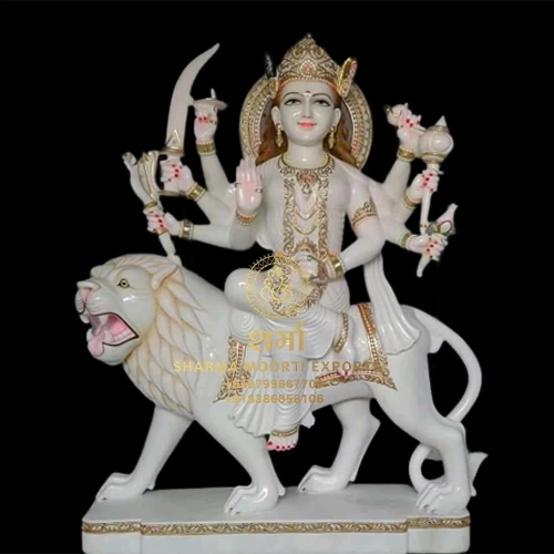 Marble Durga Maa Statue Of 1Feet For Temple