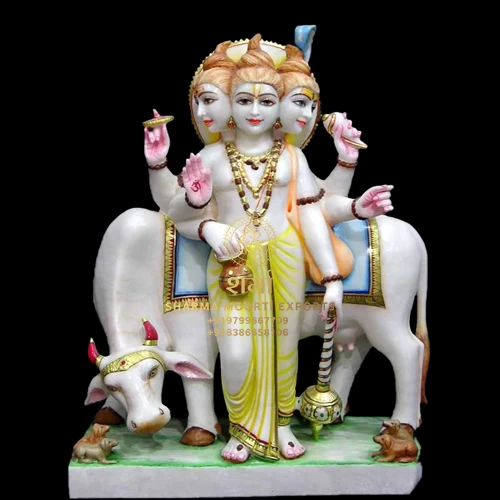 Marble Dattatreya Statues Of 1.5Feet