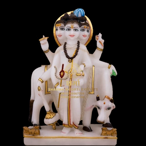 Marble Statue of Lord Dattatreya From Jaipur