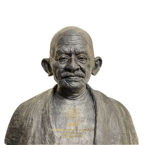 Black Marble Gandhi Statue