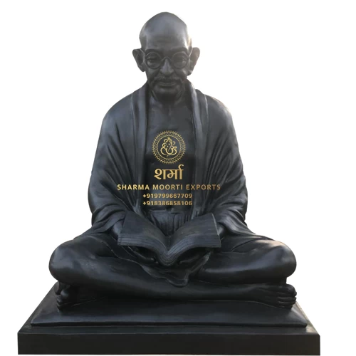 Sitting Marble Gandhi Statue Of 4 Feet