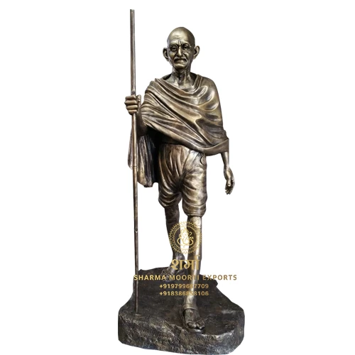 Brass Metal Gandhi Statue Of 6Feet