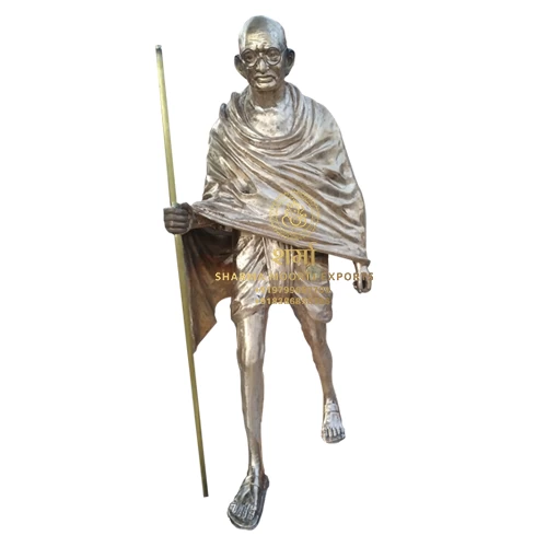 Brass Metal Gandhi Statue Of 5Feet