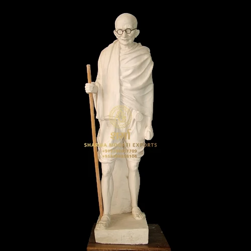 White Marble Gandhi Statue Of 6Feet