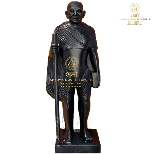 Black Marble Gandhi Statue of 6Feet