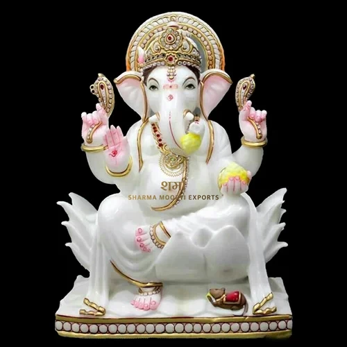 Ganesh Moorti Sitting on Lotus