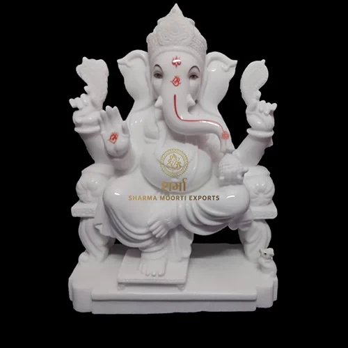 White Marble  Ganesh Statue