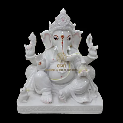 White Marble Beautiful  Ganesh Statue