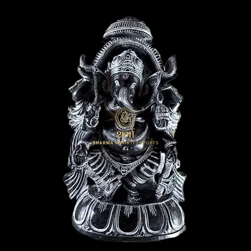 Black Marble Beautiful  Ganesh Statue