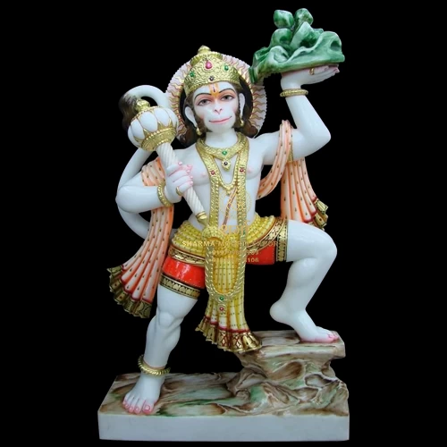 White Marble Beautiful Hanuman ji Statue