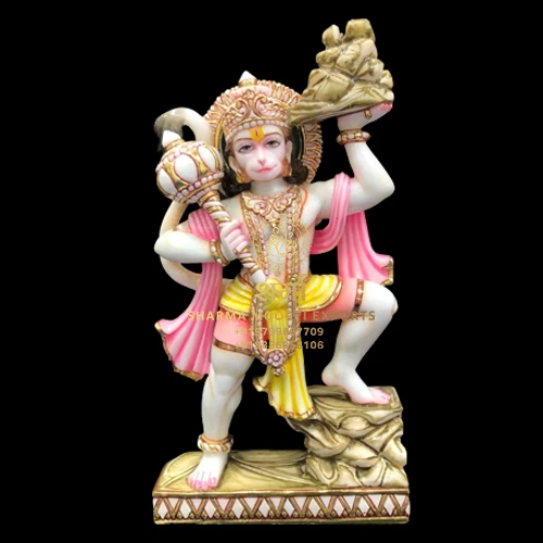 White Marble Beautiful Hanuman Ji Statue of 1 Feet