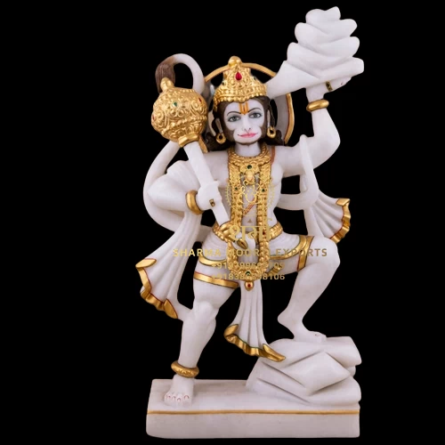 Colored Marble Beautiful Lord Hanuman Statue From Jaipur