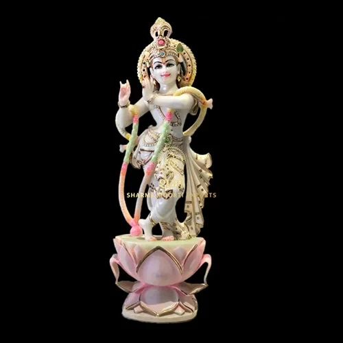 White Marble Krishna Statue