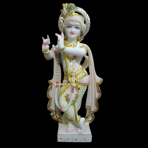 Colored Marble Beautiful Krishna Statue