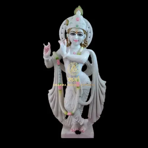 Colored Marble Beautiful Krishna Statue of 2Feet