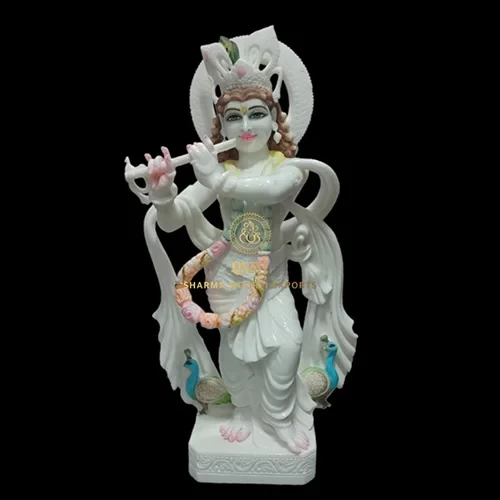 Mathura Beautiful Marble Krishna Statue