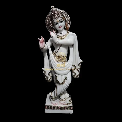 Special White Marble Krishna Statue of 6Feet