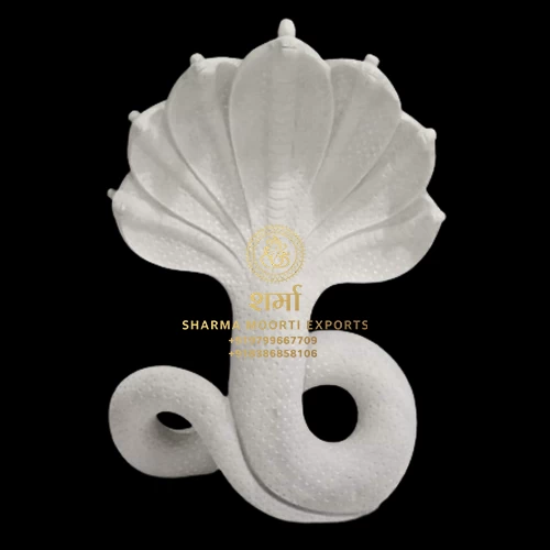 White Marble Snake Statue