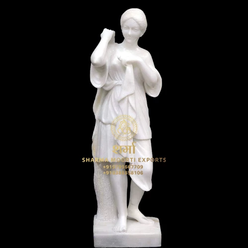 Marble Lady Figure Sculpture Of 6 Feet