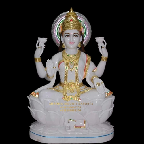 White Marble Laxmi Maa Statue From Jaipur