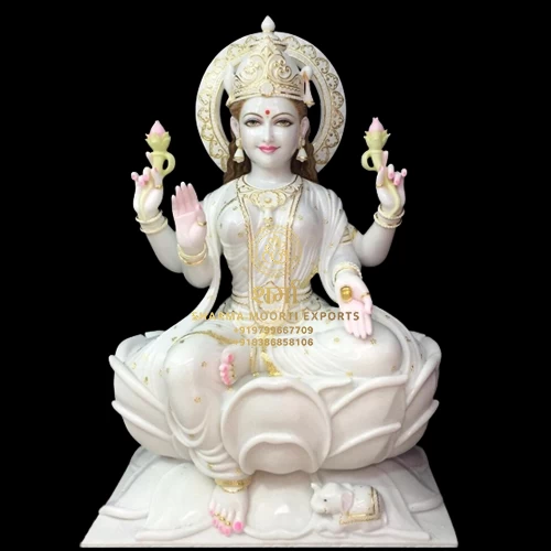 Special White Marble Beautiful Laxmi Maa Statue