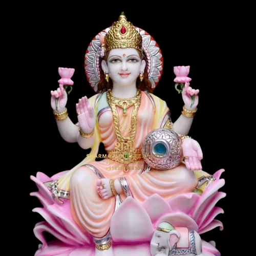 Goddess Marble Laxmi Maa Statue Of 3Feet From Jaipur