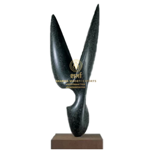 Black Marble Modern Statue