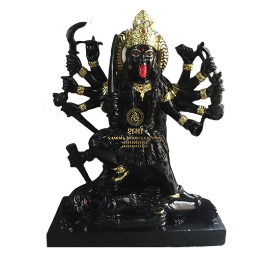 Black Marble Mahakali Maa Statue Of 2.5Feet