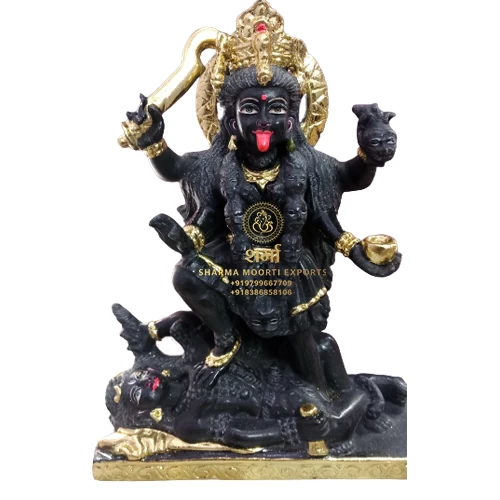 Best Carving Beautiful Black Mahakali Maa Statue Of 4Feet