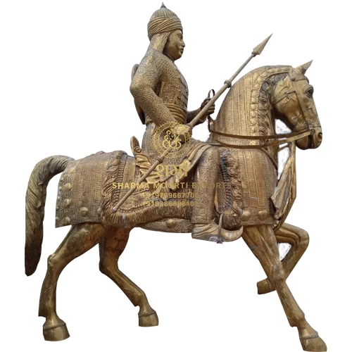 Brass Metal Maharana Pratap Statue of 15Feet