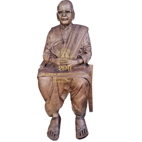 Metal Old Man Statue