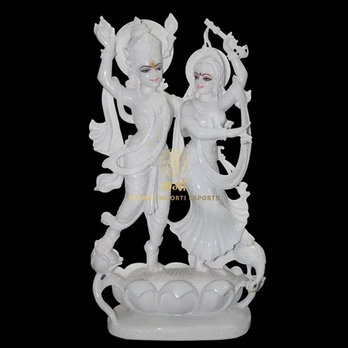 Special White Marble Beautiful Radha krishna Statue