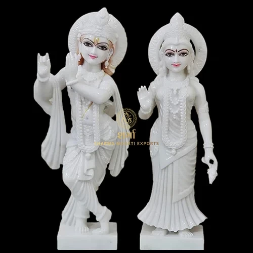 Manufacturer Of White Radha Krishna ji Statue From Jaipur