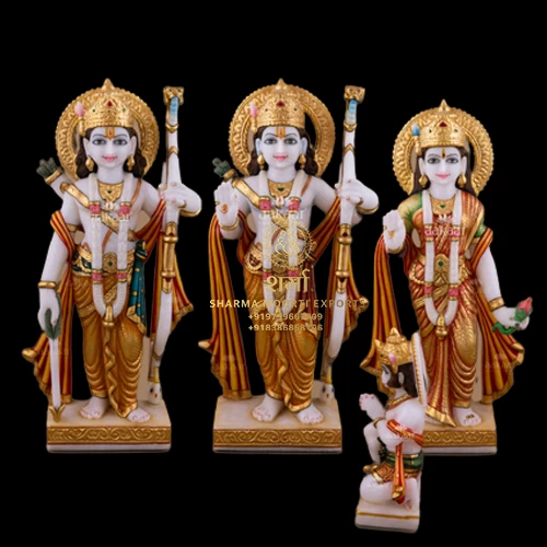Special White Marble Beautiful Ram Darbar Statue