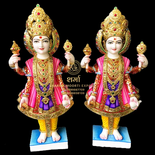 Special White Marble Swami Narayan Statue Of 2 Feet