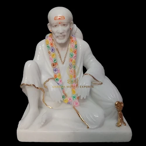 Manufacturer Of Dwarka Mai White Marble Sai Baba Statue Of 1Feet