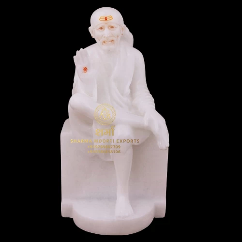 Manufacturer Of White Blessing Marble Sai Baba ji Statue From Jaipur