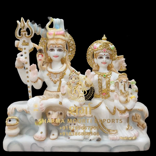 Marble Gouri Shankar Statue Of 2.5feet From Jaipur