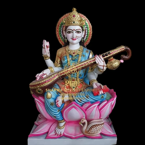 Marble Saraswati Maa Murti