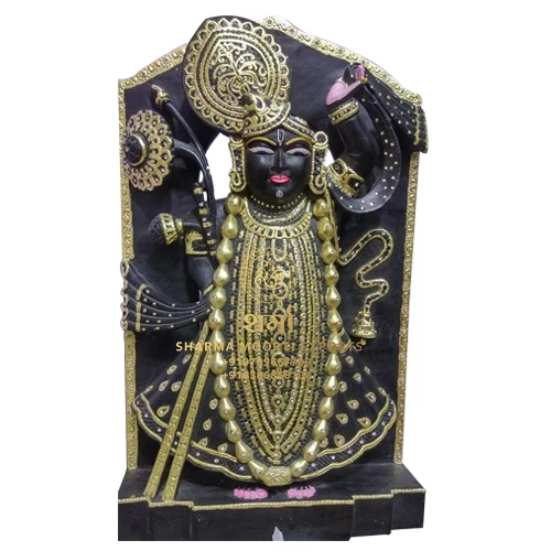 Best Carving Beautiful Colored Shreenath Ji Statue