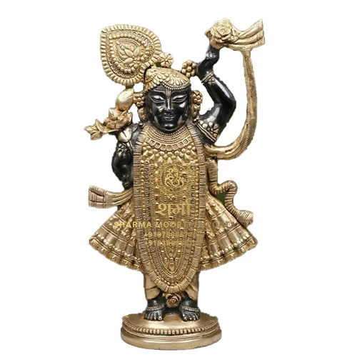 Best Carving Beautiful Colored Shreenath Ji Statue With Gold Work