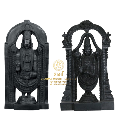 Special Black Marble Beautiful Tirupati Balaji Statue