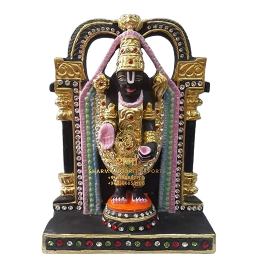 Special Black Marble Beautiful Tirupati Balaji Statue Of 2.5Feet