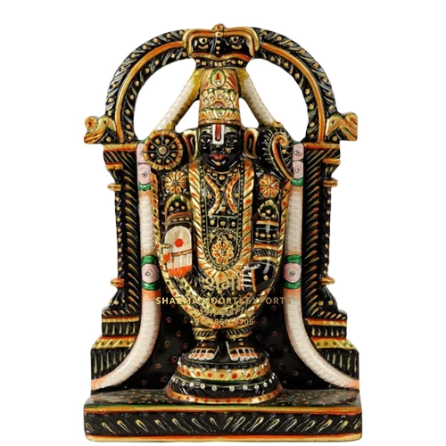 Colored Black Beautiful Shreenath Balaji Statue Of 4Feet