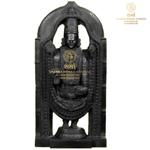 Special Black Marble Beautiful Tirupati Balaji Statue Of 2Feet